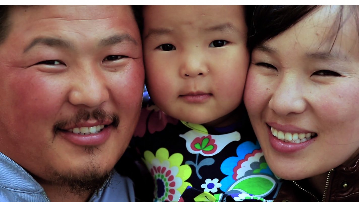 Loving family of three